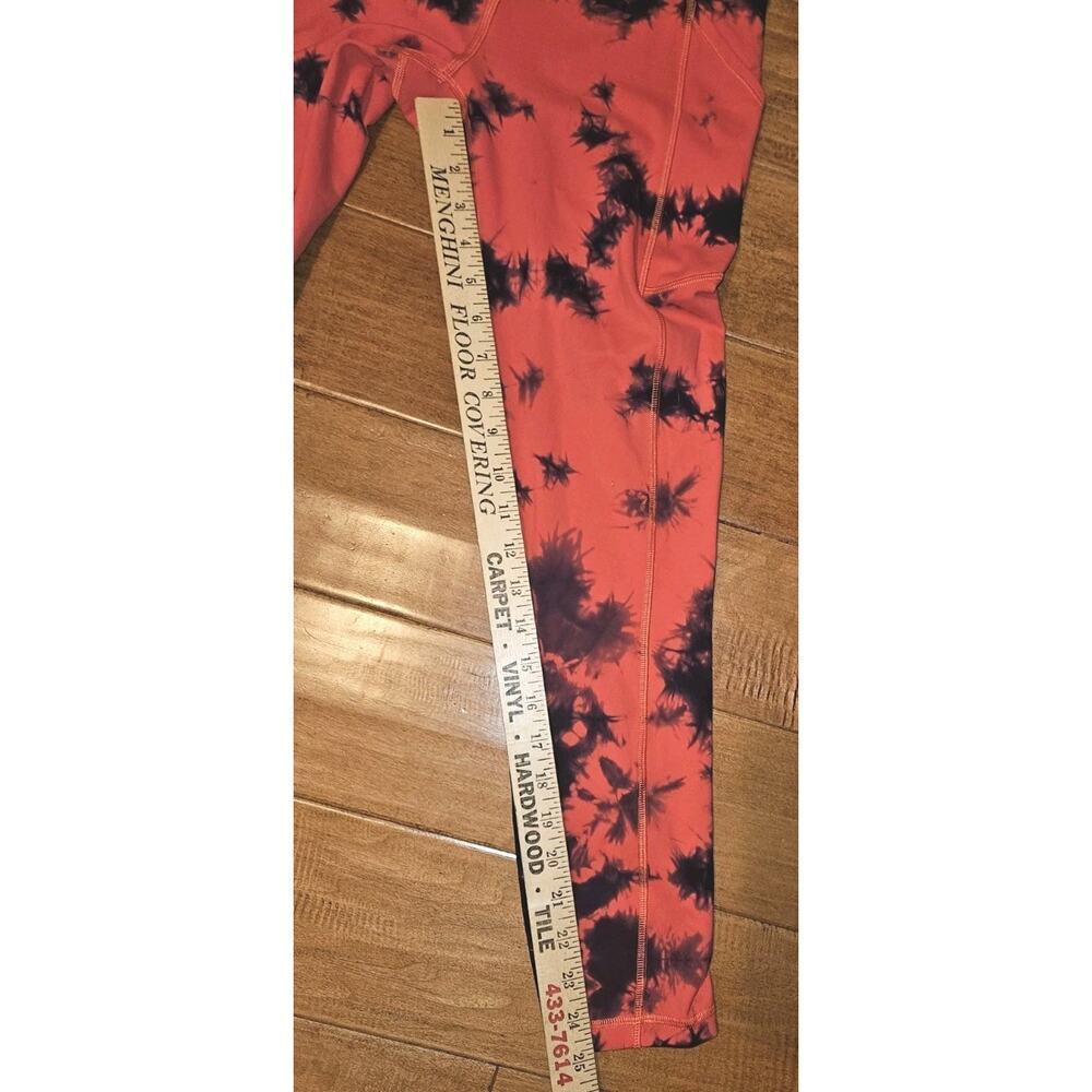 Lululemon Wunder Train High Rise Tight 25” Size 6 Tie Dye Carnation Red Black - Picture 9 of 9